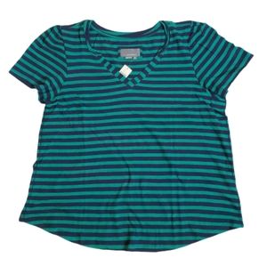 ANTHROPOLOGIE | Green & Navy Bronte Tee XL NWT